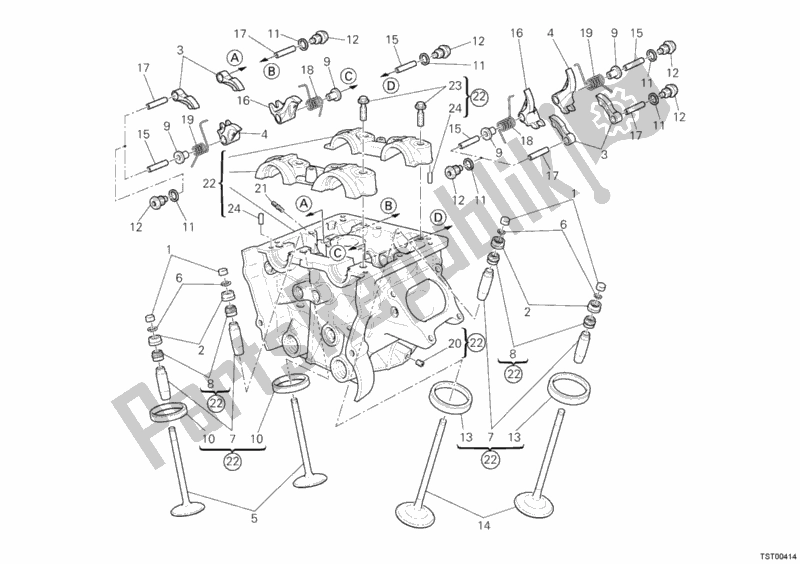 Toutes les pièces pour le Culasse Verticale du Ducati Streetfighter S 1100 2012